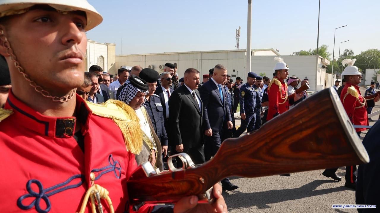 بالصور :مراسيم تشييع المنتسبين الذين استشهدوا في النزاع المسلح شرقي بغداد اليوم.